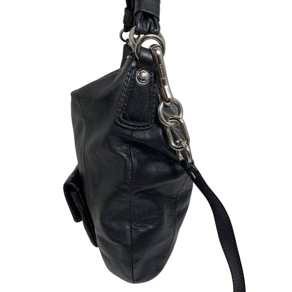 COACH Kristin Black Leather Hobo Shoulder Handbag 14783, Extra Strap, No Tag - Picture 3 of 11